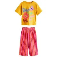 Next Top & Hose Kurzarm-T-Shirt und weite Hose im Set (2-tlg)