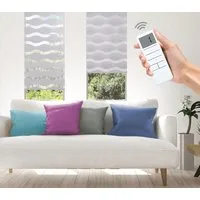 Elektrisches Rollo Wave - SMART HOME, Good Life, Lichtschutz, ohne Bohren, Klemmfix, mit Fernbedienung