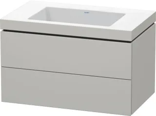Duravit L-Cube c-bonded Set wandhängend Betongrau Matt 800x480x500 mm - LC6927N0707 LC6927N0707