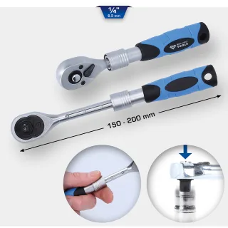 Brilliant Tools 1/4" Teleskop-Umschaltknarre (150 - 200 mm) - BT020996