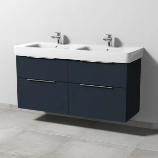 Sanipa 3way Waschtischunterbau zu Geberit Renova Plan Waschtisch mit 4 Auszügen, Marine-Matt UP8821R