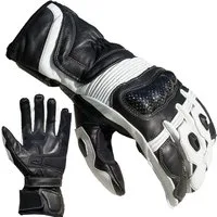 PROANTI Motorradhandschuhe PROANTI Motorradhandschuhe Racing Leder Motorrad Handschuhe weiß