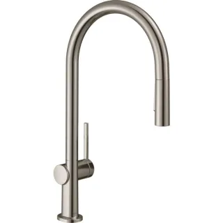 hansgrohe Talis M54 Spültischarmatur 72842800 mit Ausziehbrause, 2jet, Edelstahl Finish