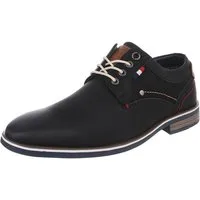 Coolwalk Herrenschuh Schnürer Casual aus Textil und Synthetik Schnürschuh (91917933) Blockabsatz Schnürer in Schwarz