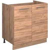 Vicco Unterschrank Fame-Line, Goldkraft Eiche/Goldkraft Eiche, 80 cm ohne Arbeitsplatte (1-St)