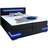 wonello Boxbett Lennox, mit Matratzen, Topper, LED-Beleuchtung und 2x USB-Anschluss
