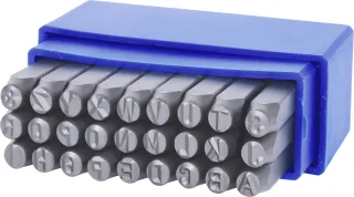 KS Tools Buchstaben-Prägestempel-Satz, 27-tlg - 156.0468