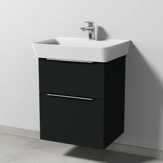 Sanipa 3way Waschtischunterbau zu Ideal Standard Connect Air Cube Waschtisch mit 2 Auszügen, Vulkan- UP6471V