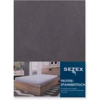 SETEX Spannbettlaken Frottee, Frottee, Gummizug: rundum, (1 Stück), uni, Frottee