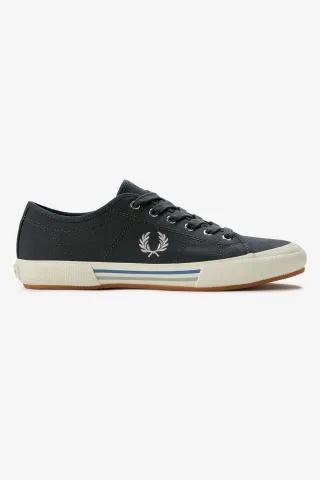 Fred Perry B708 Vintage Tennis Canvas Herren Sneaker Ankergrau
