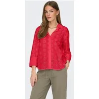 JDY Hemdbluse JDYTALLIE 3/4 LONG SHIRT WVN NOOS mit Lochstickerei-Detail