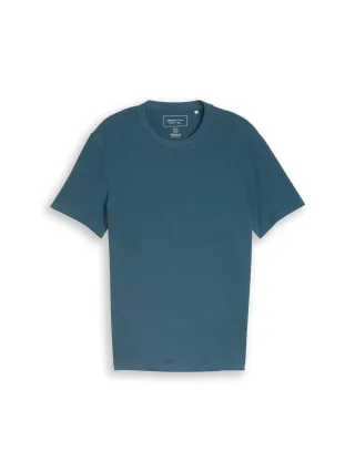 Denim Tom Tailor - Terry T-Shirt aus Baumwolle tide petrol - Gr. - XXL