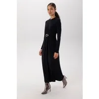 Aniston SELECTED Maxikleid schmeichelnde Raffung mit dekorativer Brosche - NEUE KOLLEKTION