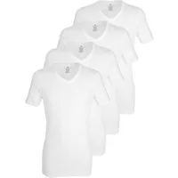 GÖTZBURG Unterhemd GÖTZBURG Herren T-Shirt weiß uni 4er Pack (4-St)