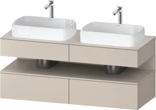 Duravit Qatego Konsolenwaschtischunterbau wandhängend Taupe Matt 1400x550x600 mm - QA4767091910000 QA4767091910000