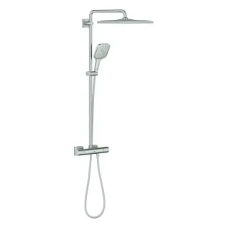 GROHE Duschsystem Rainshower SmartActive 310 Cube 26837 mit THM supersteel, 26837DC0 26837DC0