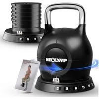 NEOLYMP Kettlebell Kettlebell Set 1,5-20 kg - 7-in-1 Kettlebell verstellbar - Kugelhantel, (7-in-1 Kettlebell verstellbar mit robustem Edelstahl-Handgriff)
