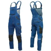 Artmas Arbeitslatzhose Arbeitskleidung Art.Mas JEANS Latzhose Arbeitshose Bundhose Blau