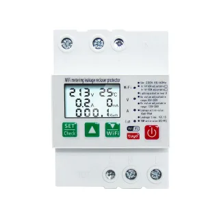 Tuya Smart Leakage Circuit Breaker WIFI Energy Meter Kwh Metering Switch Timer with Voltage Current and Leakage Protecti