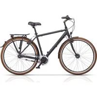 Airtracks Cityrad 28 Zoll Herren City Fahrrad CITERRA SL3 Trekking Bike, 7 Gang Shimano NEXUS Schaltwerk, Nabenschaltung, (Shimano Nexus 7), Schwarz - Rahmenhöhen 48cm, 52cm, 56cm und 60cm - Modell 2026