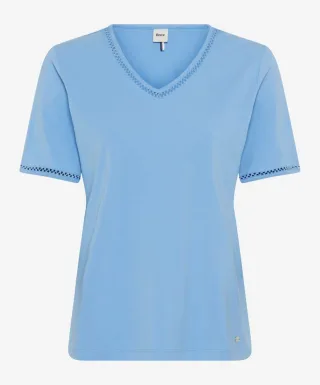 BRAX - T-Shirt - Style Carina blau - Gr. - 36