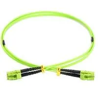 LWL Patchkabel, Duplex, LC > LC Stecker, Multimode OM5 limette, 5 Meter