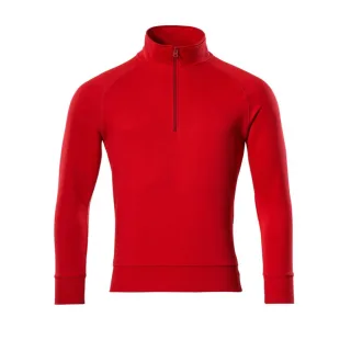 MASCOT Herren Nantes Sweatshirt mit kurzem Reißverschluss CROSSOVER Verkehrsrot XL - 50611-971-202-XL