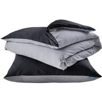Shangrila Wendebettwäsche, Microsatin, 2 teilig, Microsatin 1 Bettbezug 1 Kissenbezug Pflegeleicht Atmungsaktiv 202090