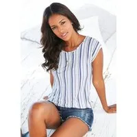 Beachtime by Lascana Kurzarmshirt mit Streifendesign aus weichem Viskose-Stretch