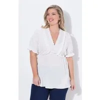 MIAMODA Schlupfbluse Bluse A-Linie Rüschen Halbarm