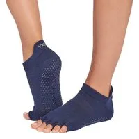 ToeSox Sportsocken Toesox half toe LOWRISE Logo auf der Ferse und in der Gummierung der Sohle
