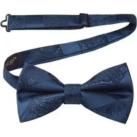 LuxusKollektion Fliege Fliege Herren verstellbar Paisley Hochzeit Anzug Marine Blau -3