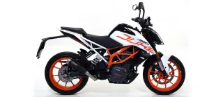 Sport Auspuff Arrow Pro-Race BLACK für KTM Duke 125 / 390 Bj. 2017-2020 EURO-4 +ABE eintragungsfrei
