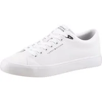 Tommy Hilfiger TH HI VULC CORE LOW LTH II ESS Sneaker, Freizeitschuh, Halbschuh, Schnürer in schmaler Form
