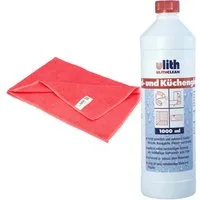 tecuro Bad- und Küchenglanz, 1000 ml Universalreiniger inkl. Mikrofasertuch Badreiniger