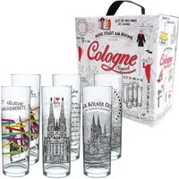 3forCologne Bierglas 3forCologne Kölschglas-Mix 6er Pack je 0,2ml Et Kölsches Grundgesetzt & Kölner Dom Biergläser, Kölner-Stangen, Trinkgläser