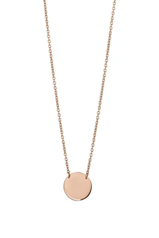 cai Halskette 925 Sterling Silber rosévergoldet Plättchen Boho