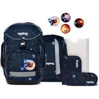 ergobag Schulranzen Schulranzen-Set PACK KoBärnikus 6-teilig (6-teilig), ergonomisch, ab 1. Klasse, Your-Size-System