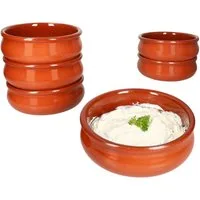 MamboCat Tapas-Schale 6x BERLIN Cazuela Schale bauchig Ø18,5cm Tonware Gr.L mediterran, Ton
