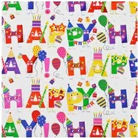 Star Geschenkpapier, Geschenkpapier Geburtstag 70cm x 2m Rolle mit Luftballons & Partydeko