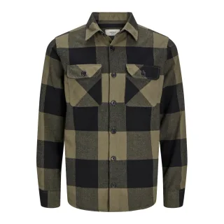 Produkt Dean Check Overshirt Grun