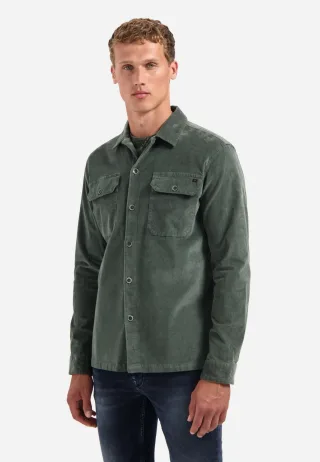 No Excess - Overshirt Buttons Twill dark green - Gr. - L