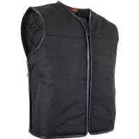 MDM Motorradweste Herren Textil Biker Weste Clubweste an den Seiten Erweiterbar, ideal für Patches geeignet
