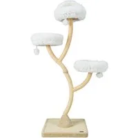 COSTWAY Kratzbaum Katzenbaum, mit 3 Plüschbälle, Metallgestell