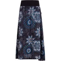 Vishes Maxirock Langer Damen Sommer-Rock Sommerröcke Bunt mit Mandalas bedruckt Retro, Festival, Boho Style