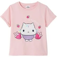 vertbaudet Kurzarmshirt Kinder T-Shirt Cupcake-Motiv GABBY'S DOLLHOUSE
