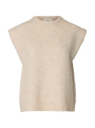 selected women - SLWLULU SL KNIT VEST NOOS Birch - Gr. - S