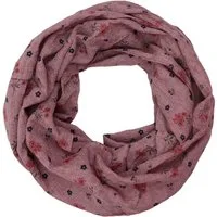 MIRROSI Loop Damen Schal mit Blumen-Muster Weich aus 100% Baumwolle Schlauchschal, (ca. 160x44cm Zweimal um den Hals wickelbar)
