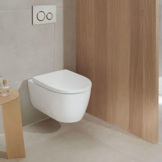 Geberit iCon Set Wand-Tiefspül-WC 503045001 35,5x53cm, geschlossenes Keramikdesign, mit WC-Sitz, weiß