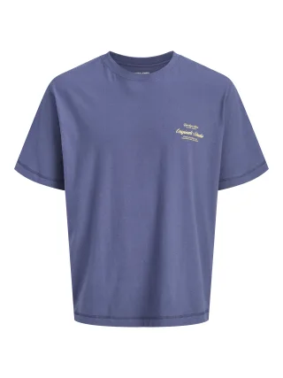 JACK&JONES - JORNORREBRO TYPO TEE SS CREW NECK SN JNR Crown Blue - Gr. - 176